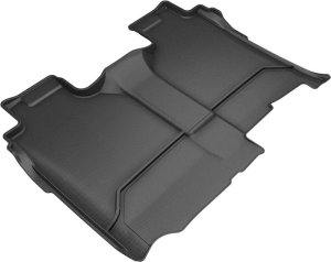 GMC Sierra 1500 Floor Mats - Rear - 3D MAXpider - Kagu - Black - `19-`20